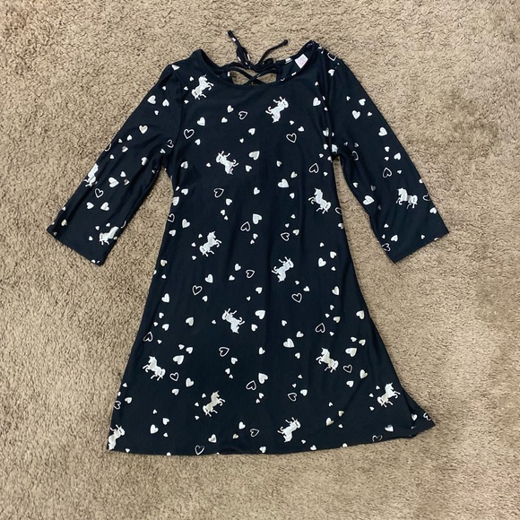 Girls Justice Unicorn /Hearts Dress size 8/10 - Picture 8 of 13